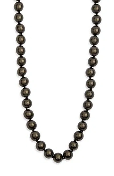 Kenneth Jay Lane Faux Pearl Necklace In Black