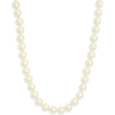 Kenneth Jay Lane Faux Pearl Necklace In White