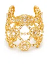 Kenneth Jay Lane Flower Cluster Bracelet In Gold