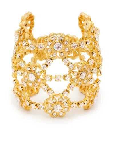 Kenneth Jay Lane Flower Cluster Bracelet In Gold