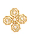 Kenneth Jay Lane Flower Cluster Pin In Gold
