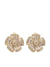 Kenneth Jay Lane Flower-detailing Earrings In Gold