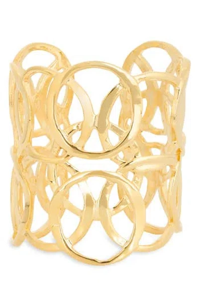 Kenneth Jay Lane Geometric Cuff Bracelet In Gold