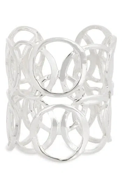 Kenneth Jay Lane Geometric Cuff Bracelet In Metallic