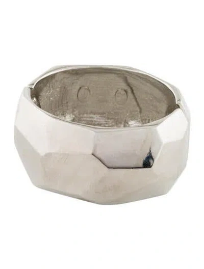 Pre-owned Kenneth Jay Lane Geometric Hinged Cuff In Multi