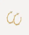 Kenneth Jay Lane Gold-plated Bamboo Medium Hoop Earrings