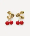 Kenneth Jay Lane Gold-plated Cherry Drop Earrings