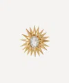 Kenneth Jay Lane Gold-plated Crystal Centre Starburst Pin
