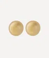 Kenneth Jay Lane Gold-plated Domed Button Clip-on Earrings In Gold