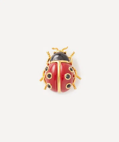 Kenneth Jay Lane Gold-plated Ladybird Brooch