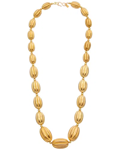 Kenneth Jay Lane 18k Plated Bead Necklace In Gold