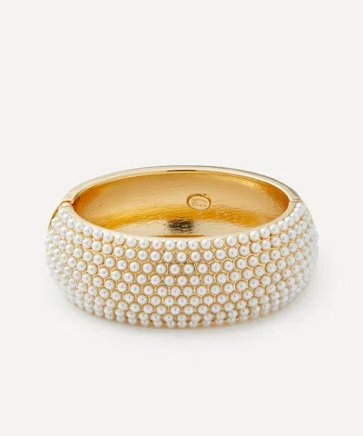 Kenneth Jay Lane Gold-plated Pearl Dots Cuff Bracelet
