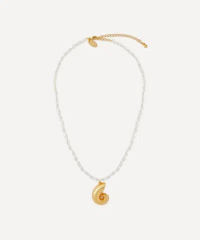 Kenneth Jay Lane Gold-plated Seashell Pendant Necklace