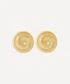 Kenneth Jay Lane Gold-plated Swirl Button Clip-on Earrings In Gold