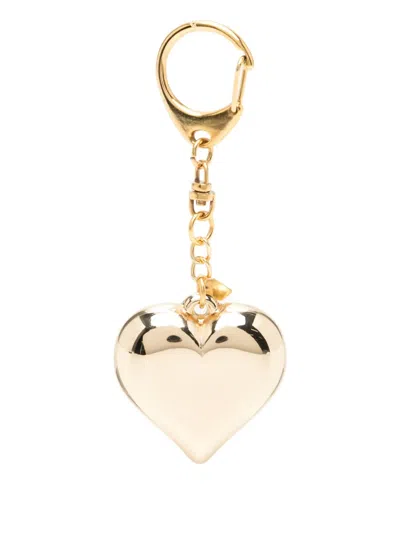 Kenneth Jay Lane Heart Bag Charm In Gold