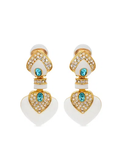Kenneth Jay Lane Heart Drop Earrings