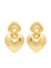 Kenneth Jay Lane Heart-motif Earrings In Gold
