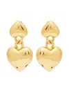 Kenneth Jay Lane Heart Drop Clip-on Earrings In Gold