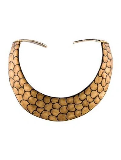 Pre-owned Kenneth Jay Lane Hinged Choker Necklace, 15" In Black