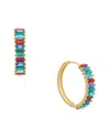 Kenneth Jay Lane Hoop Earrings In Multi
