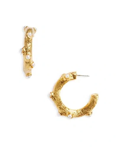 Kenneth Jay Lane Hoop Earrings In Gold