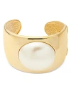 KENNETH JAY LANE IMITATION PEARL CENTER CUFF BRACELET