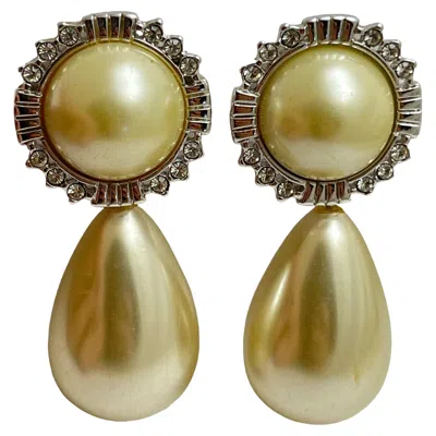 Pre-owned Kenneth Jay Lane Kjl  Signed Dangle Runway Clip On Earrings In Multi