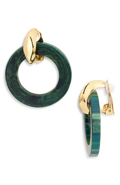 Kenneth Jay Lane Knocker Clip-on Earrings In Polished Gold