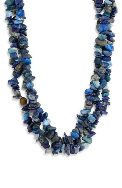 Kenneth Jay Lane Lapis Chips Necklace