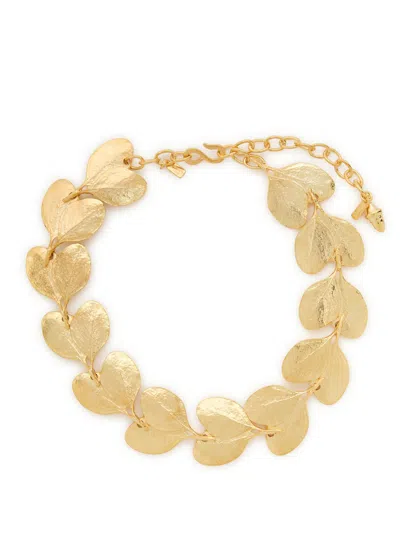 Kenneth Jay Lane Leaf 22kt Gold-plated Necklace
