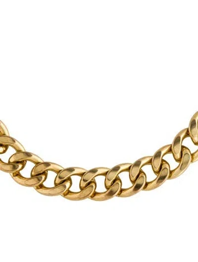 Pre-owned Kenneth Jay Lane Link Chain Necklace, 17.75" In Multi