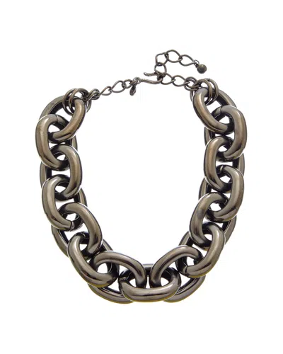 Kenneth Jay Lane Link Necklace In Metallic