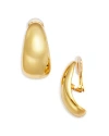 Kenneth Jay Lane Long Tapered Hoop Earrings In Gold