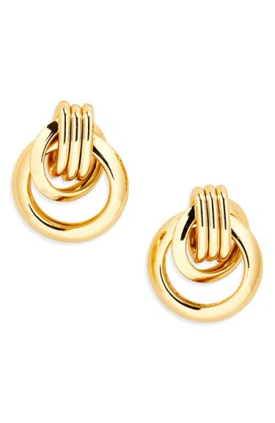 Kenneth Jay Lane Love Knot Stud Earrings In Gold