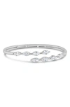 Kenneth Jay Lane Marquise Cubic Zirconia Hinged Bypass Bracelet
