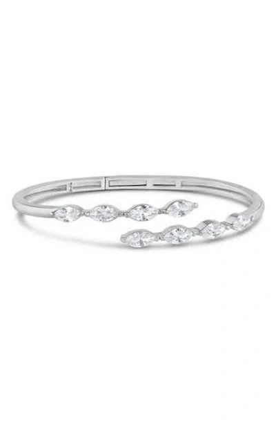 Kenneth Jay Lane Marquise Cubic Zirconia Hinged Bypass Bracelet