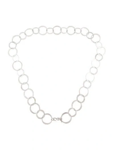 Pre-owned Kenneth Jay Lane Metal Chain-link Belt In Grey