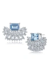 Kenneth Jay Lane Mixed Cubic Zirconia Cluster Stud Earrings