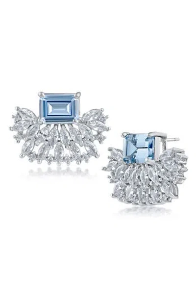 Kenneth Jay Lane Mixed Cubic Zirconia Cluster Stud Earrings