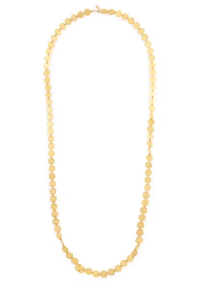 Kenneth Jay Lane Molten Coin Necklace In Gold