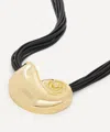 Kenneth Jay Lane Multi-strand Cord Seashell Pendant Necklace In Gold