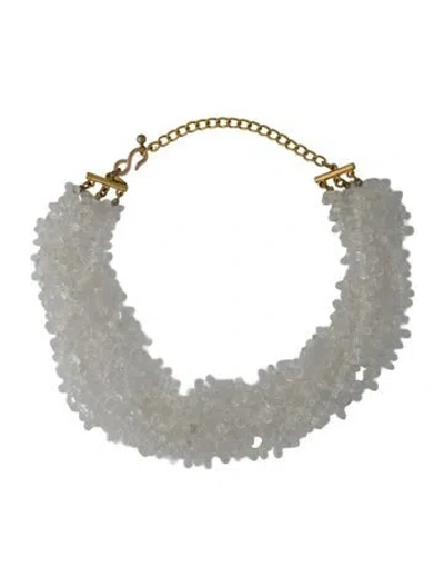 Pre-owned Kenneth Jay Lane Multistrand Beaded Collar Necklace, 20"