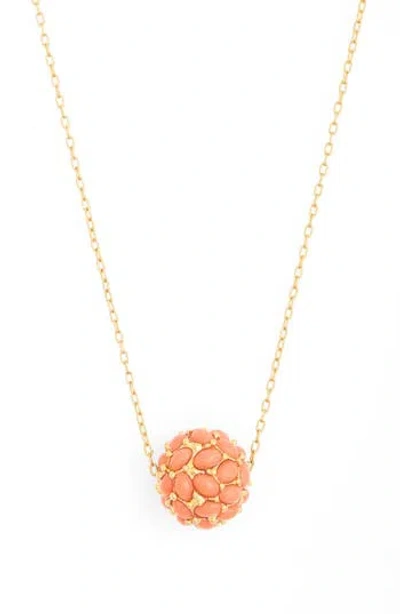 Kenneth Jay Lane Orb Pendant Necklace In Gold
