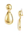Kenneth Jay Lane Oval Clip On Drop Earrings In Gold Tone In Gold