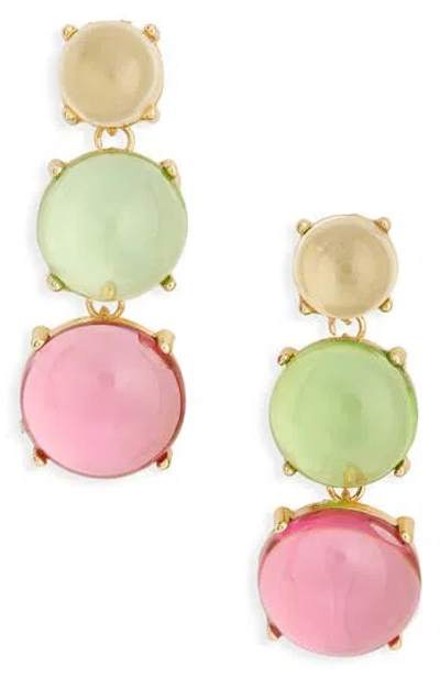 Kenneth Jay Lane Pastel Resin Drop Earrings In Multi