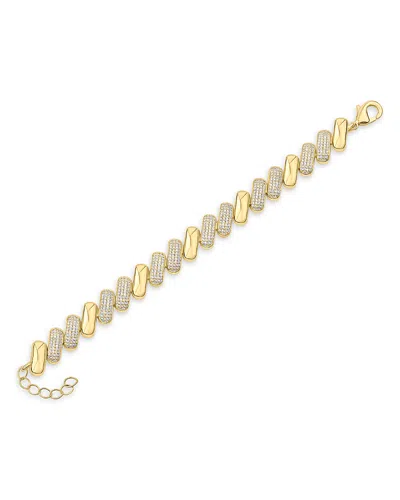 Kenneth Jay Lane Pave Bar Flex Bracelet In Gold