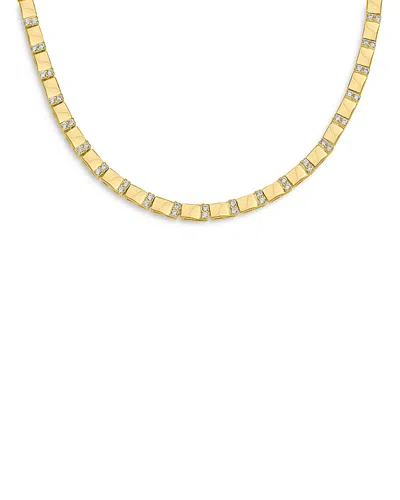Kenneth Jay Lane Pave Bar Necklace In 14k Gold Plated, 16