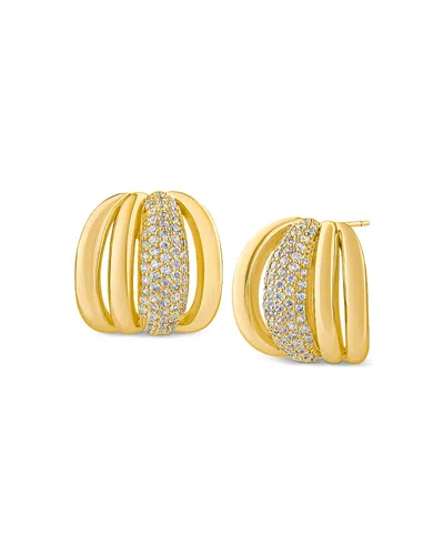 Kenneth Jay Lane Pave Cage Drop Earrings In Gold