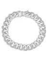 Kenneth Jay Lane Pave Chain Link Bracelet In Silver