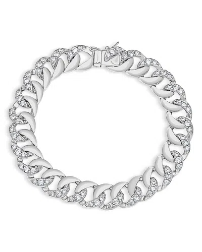 Kenneth Jay Lane Pave Chain Link Bracelet In Silver